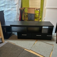 伸縮TVボード ブラックの画像