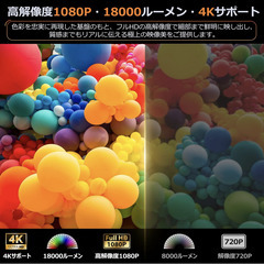 🟢📽️【新品未使用】Zyvrex 小型ホームプロジェクター Android TV 4K対応 天井投影 Wi-Fi6 Bluetooth スマホPC接続 270度回転 家庭用 プレゼント向け プロジェクターの画像