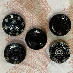 小皿5客揃 山勝美濃陶苑 銀彩京桜 の画像