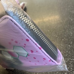 サ2511-307 長財布 黒×ピンク×緑 未使用品の画像