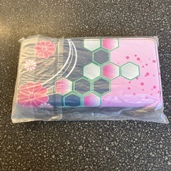 サ2511-307 長財布 黒×ピンク×緑 未使用品の画像