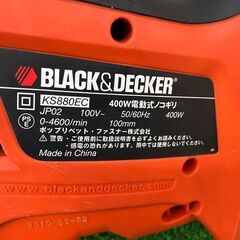 【SIW】ブラックアンドデッカー BLACK+DECKER KS880EC 電動のこぎり【中古動作品】の画像