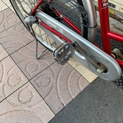 IncenceHDR 赤　ママチャリ　自転車　26インチ　変速付きの画像