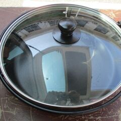 ☆パール金属 H-8036 ゆとり庵 フッ素加工 IH対応◆ガラス蓋付 すきやき鍋28cm の画像