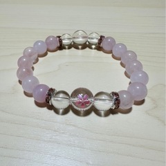 パワーストーンブレス　15cm ローズクォーツの画像