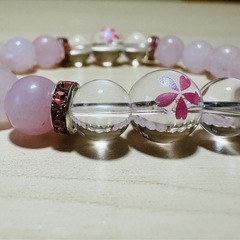 パワーストーンブレス　15cm ローズクォーツの画像