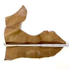 姫路産　ヌメ革風牛革端材の画像