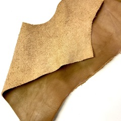 姫路産　ヌメ革風牛革端材の画像