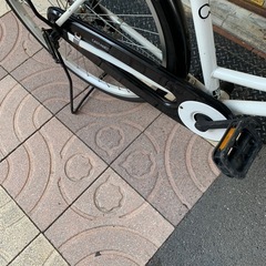 CASTANET　白　ママチャリ　自転車　26インチ　変速無しの画像