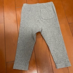 【80】ユニクロ リブレギンス グレー ベビー服の画像