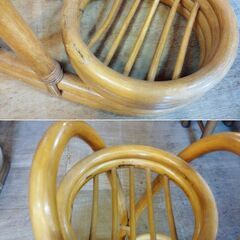 ラタン フラワースタンド プランタースタンド 鉢置き 鉢台 /HJ-0565 2Fの画像