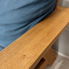 【無垢材オーク】3人掛け/デニムブルーソファ/オーキタ家具の画像