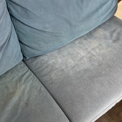 【無垢材オーク】3人掛け/デニムブルーソファ/オーキタ家具の画像