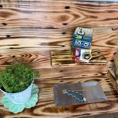 【アンティーク】DIY 焼き板処理　小物置き棚の画像