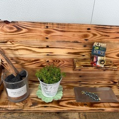 【アンティーク】DIY 焼き板処理　小物置き棚の画像