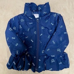 motherways マザウェイズ 中綿アウター コート ジャケット 女の子 ネイビー リボン柄  90cmの画像