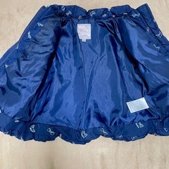 motherways マザウェイズ 中綿アウター コート ジャケット 女の子 ネイビー リボン柄  90cmの画像