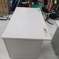 ※カギ欠品 事務机 片袖 幅120cm グレー系 オフィスデスク オフィス家具 苫小牧西店の画像