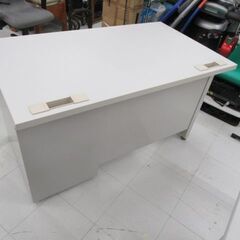 ※カギ欠品 事務机 片袖 幅120cm グレー系 オフィスデスク オフィス家具 苫小牧西店の画像