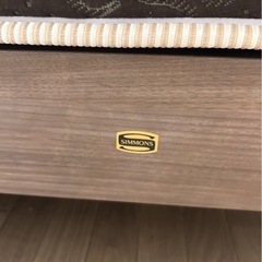 シモンズ Beautyrest マットレス＋木製ベッドフレーム 美品 使用浅め 定価16万 の画像