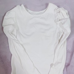 Re:EDIT リエディ　パフスリーブリブクルーネックカットソー2枚の画像