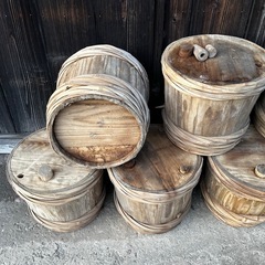 昭和レトロ　アンティーク　醤油樽　オブジェの画像
