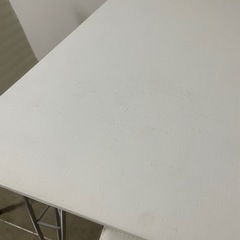 ホワイト 美品 机  テーブル ダイニングテーブル イス セット  ランチョンマットの画像