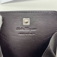 本物 Salvatore Ferragamo コインケース ガンチーニ 66 8732 レザー ブラウン系 小銭入れ フェラガモ 札幌市手稲区の画像