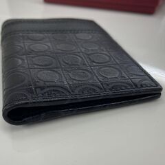 本物 Salvatore Ferragamo カードケース ガンチーニ 66 8737 レザー ブラック カード入れ 名刺入れ フェラガモ 札幌市手稲区の画像