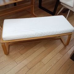 ★リユースのサカイつくば店★TK7381 無印良品 ダイニングテーブルセット4人用 ナチュラル H60×D65×W131 クリーニング済みの画像