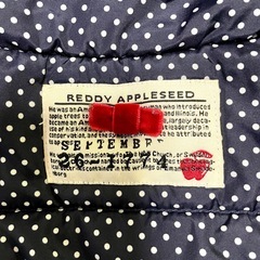 REDDY APPLESEED 中綿アウター ネイビー ドット柄 コート ジャケット 女の子 90cmの画像