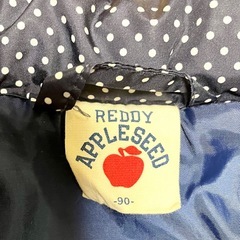 REDDY APPLESEED 中綿アウター ネイビー ドット柄 コート ジャケット 女の子 90cmの画像