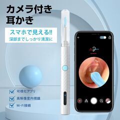 カメラ付き耳かき 内視鏡 耳掃除 耳垢除去 極細 シリコンヘッド...