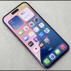 中古 iPhone16 Plus 128GB ピンク 3N345J/A デモ機 A3289 (au 〇判定) 充放電回数1回 バッテリー状態100%の画像