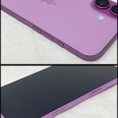 中古 iPhone16 Plus 128GB ピンク 3N345J/A デモ機 A3289 (au 〇判定) 充放電回数1回 バッテリー状態100%の画像