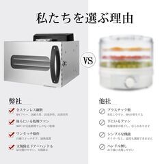食品乾燥機 12層 フードドライヤー クッキー乾燥機 電気食品脱水機 ドライフルーツ 304ステンレス鋼製 LCD智能温度制御 24時間タイマー 食品グレード 野菜 お茶の画像