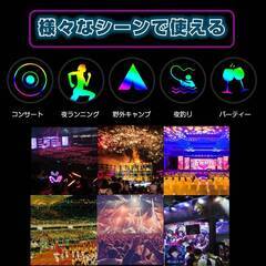 ペンライト 2本セット 15色 LED 電池式 軽量 ストラップ付き 明るい キンブレ サイリウム コンサート ライブ フェス パーティー ファンミ 推し活 オタ活 グッズの画像