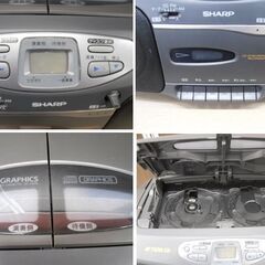 昭和レトロ シャープ コンパクトディスク ステレオカセット QT-C606-B 1995年製 CDラジカセ TWIN CD 動作品 苫小牧西店の画像