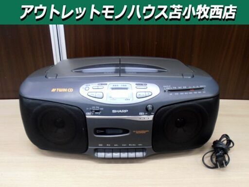 昭和レトロ シャープ コンパクトディスク ステレオカセット QT-C606-B