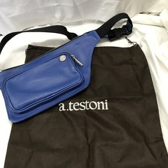 ☆ドリーム2号館☆ジモティー割引/a.testoni ボディバッグ ブルーの画像