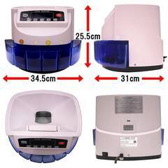 コインカウンター 硬貨選別 分別 仕分け 硬貨計数機 マネーカウンター コインソーター 硬貨カウンター自動計算コインカウンター 高速 日本語説明書付 PSE認証の画像