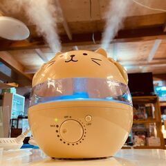 HAPiNS ふくふくにゃんこ（チャチャ丸）アロマ加湿器（L）HF-H2029の画像