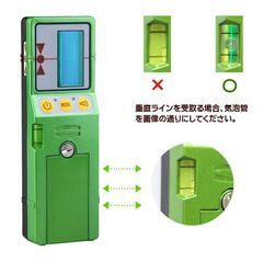 グリーンレーザー受光器 Fukuda受光器 グリーンレーザー墨出し器用 受光器FD-9G ホルダー付 レーザー受光器 Crystal光源又はtransistor光源に対応の画像