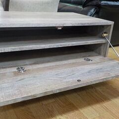 LOWYA テレビボード ヴィンテージ オーク系 幅137.5㎝ インダストリアル 木目調 グレー系 ローボード　西岡店の画像