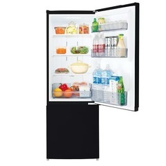 [170L][一人暮らし向け][右開き]東芝 冷凍冷蔵庫 GR-V17BS セミマットブラックの画像