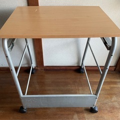 キーボードトレイ付き パソコンデスク PCデスク 机 キャスター付きの画像