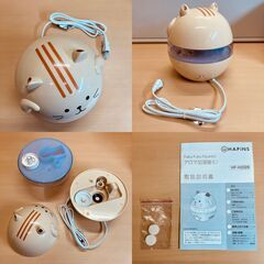 HAPiNS ふくふくにゃんこ（チャチャ丸）アロマ加湿器（L）HF-H2029の画像
