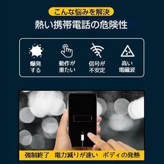 スマホ 冷却シート 5枚セット 瞬間冷却 ステッカー パッド 熱吸収 スマートフォン 携帯電話 iPhone Android 貼り付け 取り外し 再利用可 便利 簡単 グッズの画像