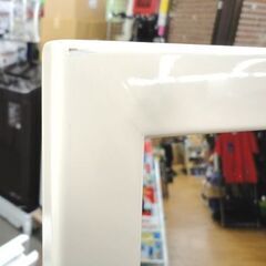 スタンドミラー 高さ151㎝ 幅30㎝ エナメル調 ホワイト 姿見 全身鏡 西岡店の画像