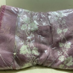 【未使用】西川産業 寝具 毛布 シングル ピンク 花柄 アクリル毛布 【1115-34】の画像